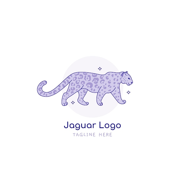 Plik wektorowy ręcznie rysowane logo jaguara