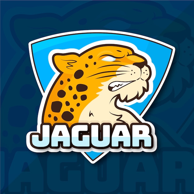 Plik wektorowy ręcznie rysowane logo jaguara