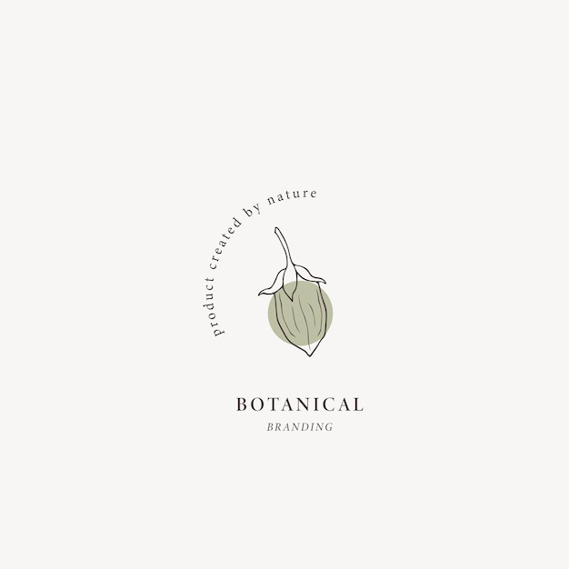 Ręcznie rysowane logo jojoba
