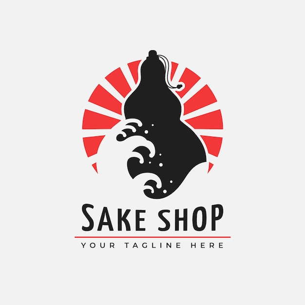 Ręcznie Rysowane Logo Sake