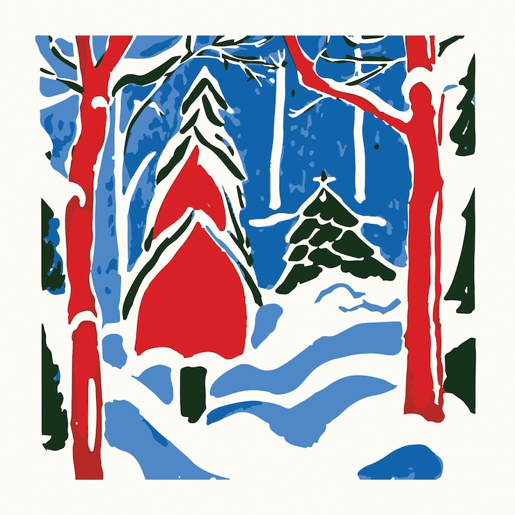Wektor ręcznie rysowane rysunki świąteczne - tło wakacje z nowoczesnym wzornictwem, reprodukcja, santa cute