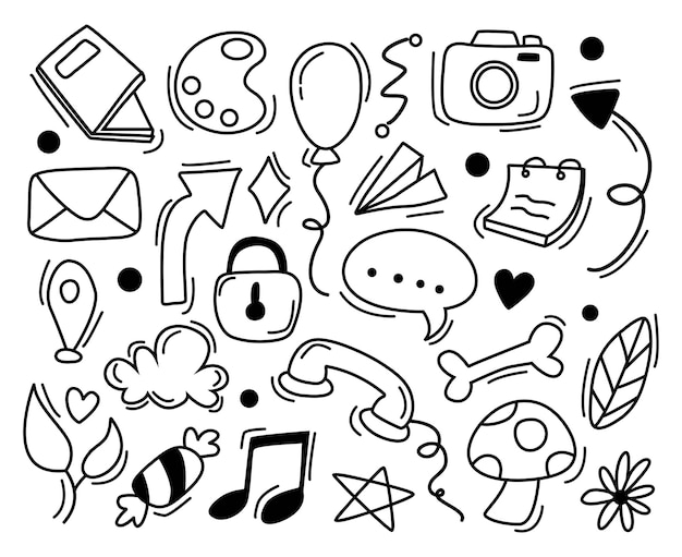 Ręcznie rysowane streszczenie doodle