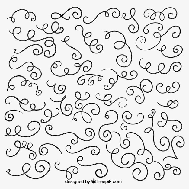 Ręcznie Rysowane Swirly Doodles