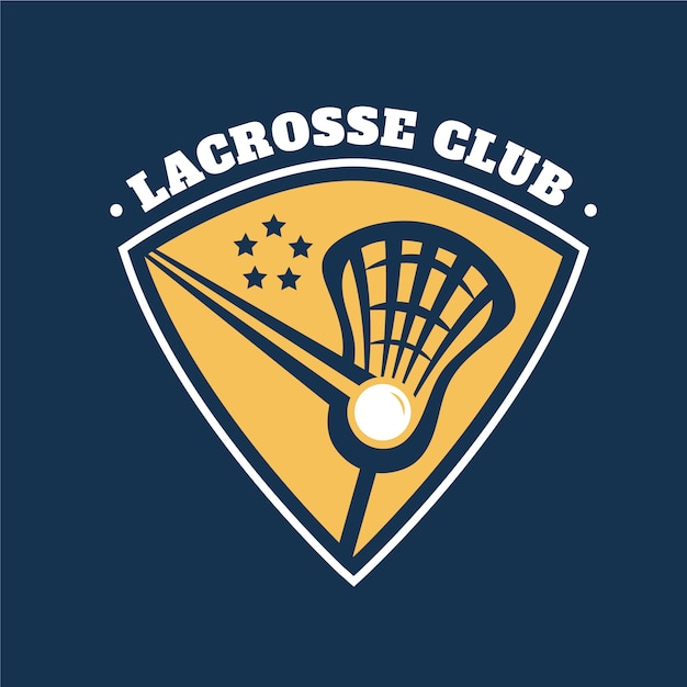 Plik wektorowy ręcznie rysowane szablon logo lacrosse