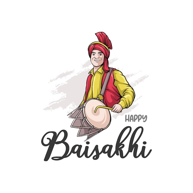 Ręcznie Rysowane Szczęśliwy Baisakhi