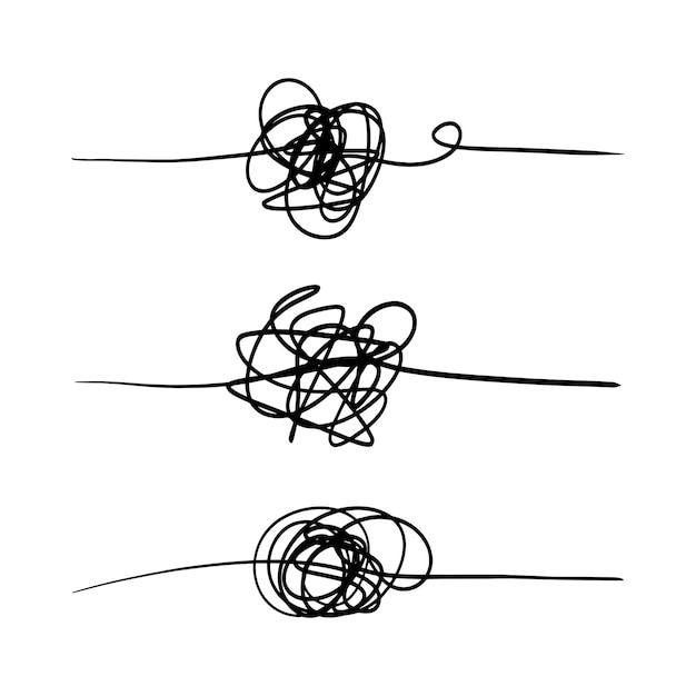 Plik wektorowy ręcznie rysowane szkic bazgroły plątanina streszczenie bazgrołów ilustracji wektorowych