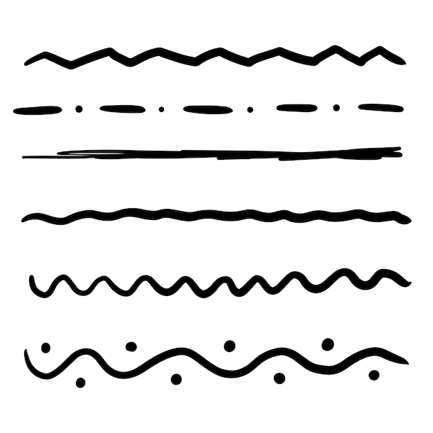 Plik wektorowy ręcznie rysowane szkic linii monochromatycznej