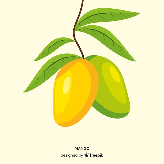 Plik wektorowy ręcznie rysowane tła mango