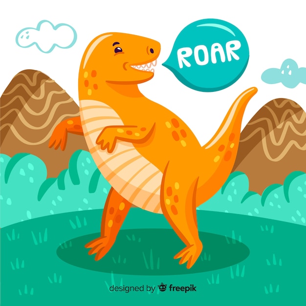 Ręcznie Rysowane Tła T-rex