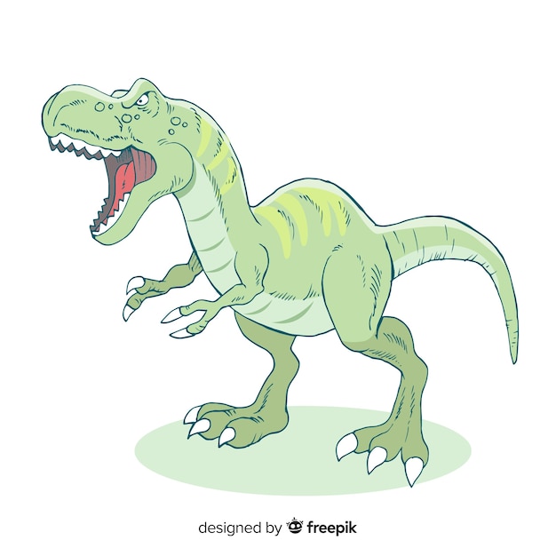Ręcznie rysowane tła t-rex