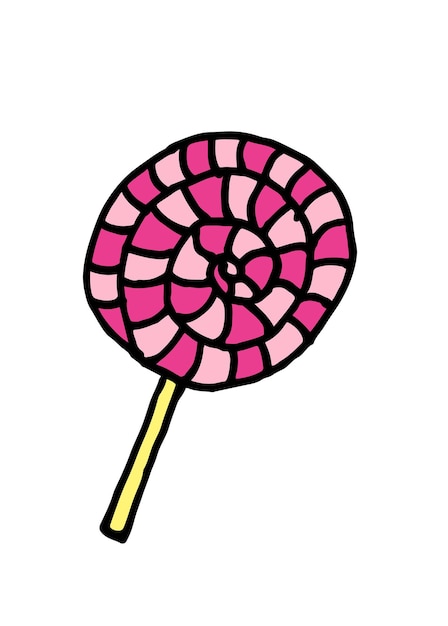 Plik wektorowy ręcznie rysowane wektor doodle kreskówka szkic lollipop na patyku do projektowania ilustracji