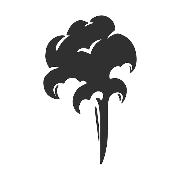 Ręcznie Rysowane Wybuch Chmura Rozchlapać Dym Element Komiks Doodle Szkic Styl Splash Chmura Ikona Ilustracja Na Białym Tle Wektor