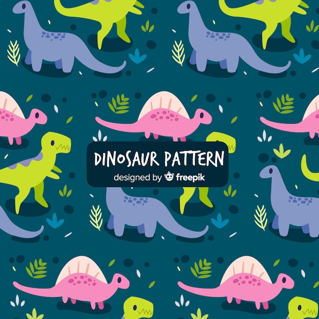 Ręcznie rysowane wzór dinozaura