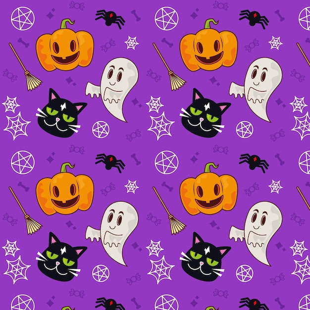 Ręcznie rysowane wzór halloween