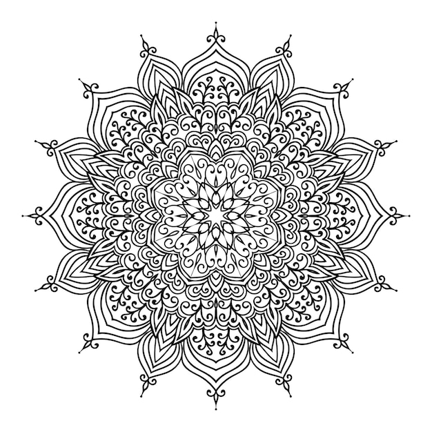 Ręcznie Rysowany Element Mandali Zentangle