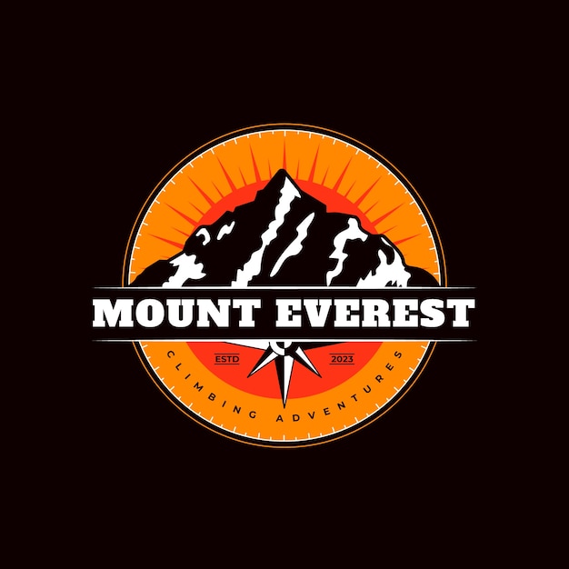 Ręcznie Rysowany Szablon Logo Everest