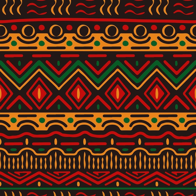Ręcznie wykonany afrykański papier cyfrowy afrykańskie tło Kwanzaa wzór