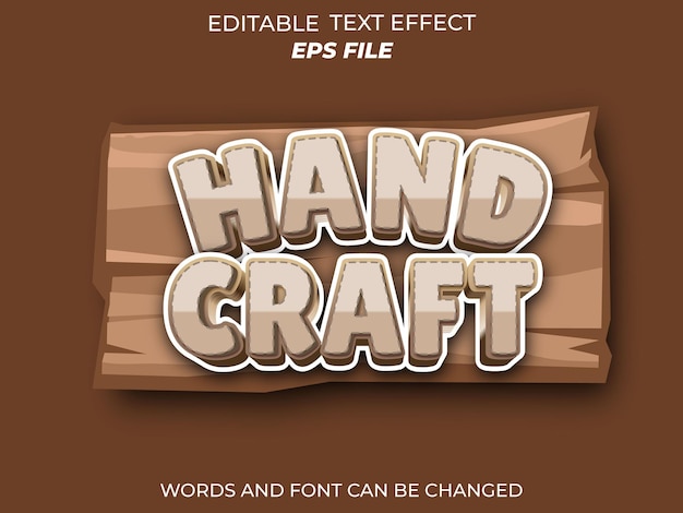 Ręczny Efekt Tekstu Czcionka Edytowalna Typografia Szablon Wektorowy Tekstu 3d