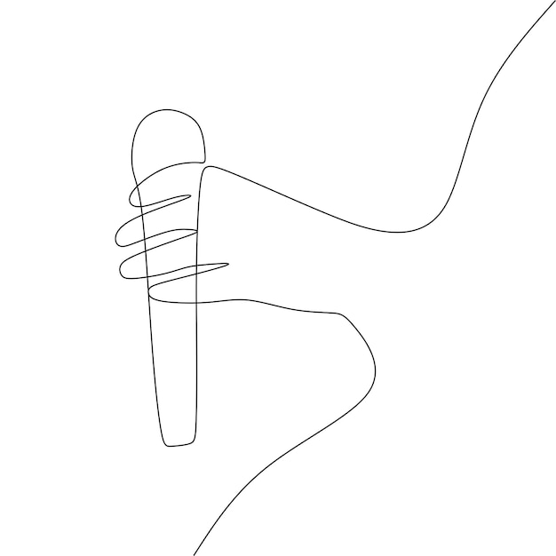 Ręczny mikrofon z pojedynczą ciągłą linią