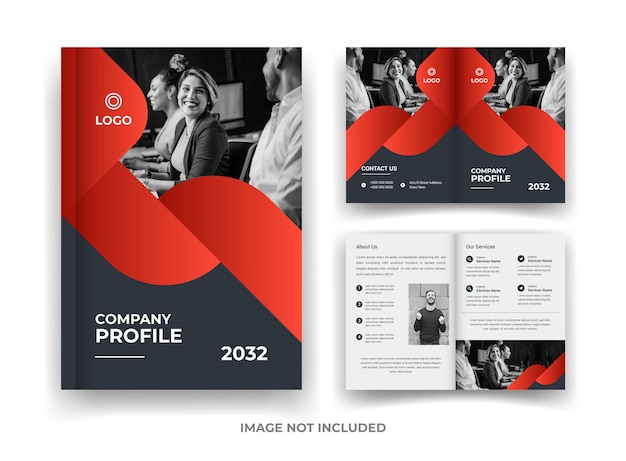 Red And Black 04 Page Business Brochure Design I Raport Roczny Oraz Szablon Magazynu