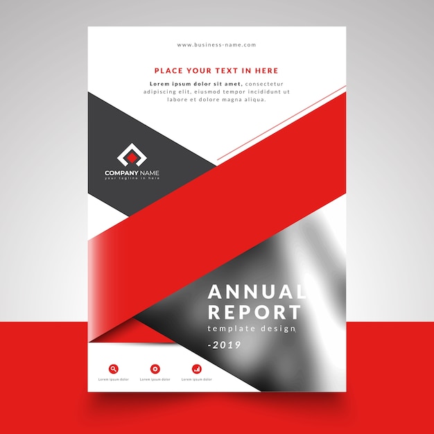 Red Business Annual Report Template