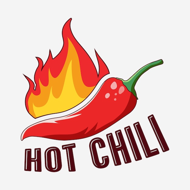 Plik wektorowy red hot chili logo projektowanie wektorowe ilustracja spicy pepper logo wektorowe chili pepper logo projektowanie