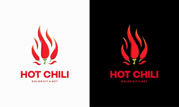 Red Hot Chili Logo Projektuje Wektor Koncepcyjny, Szablon Projektu Logo Spicy Pepper