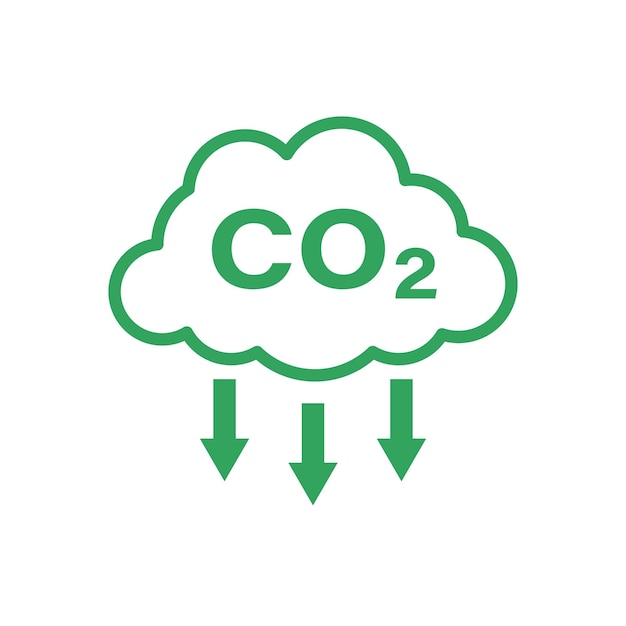 Plik wektorowy redukcja dwutlenku węgla emisje co2 koncepcja biznesowa redukcji gazu