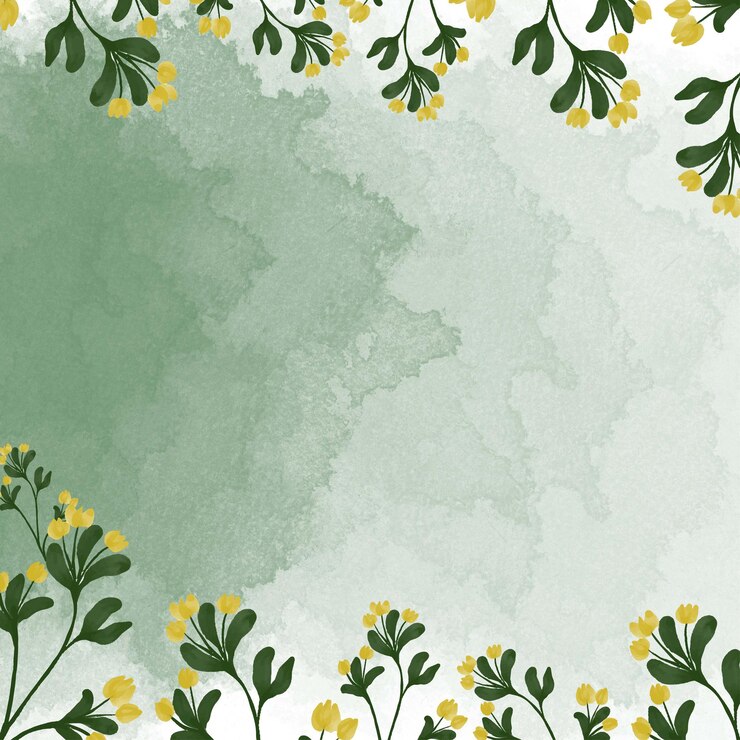 Wektor reen splash akwarela tło z żółtą obwódką wildflower