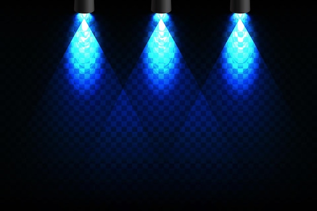Reflektory Wektorowe Efekty świetlne Sceny Efekt światła świecącego Ilustracja Wektorowa