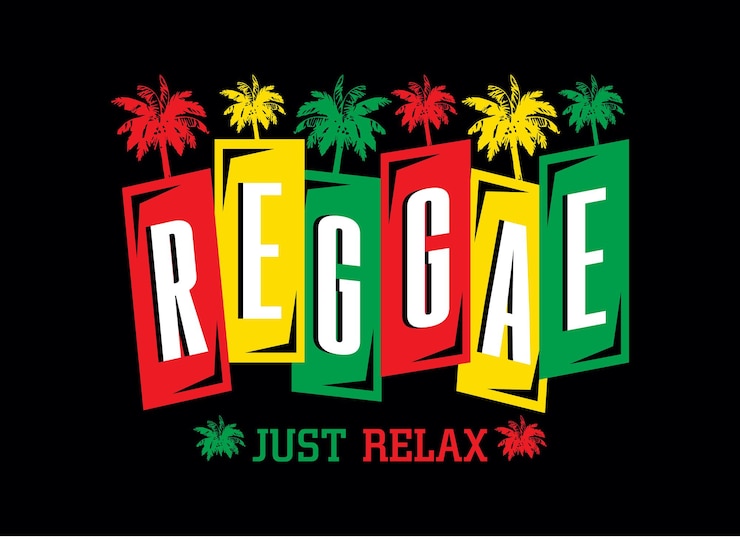 Wektor reggae po prostu zrelaksuj się typografii t shirt graficzny wektor