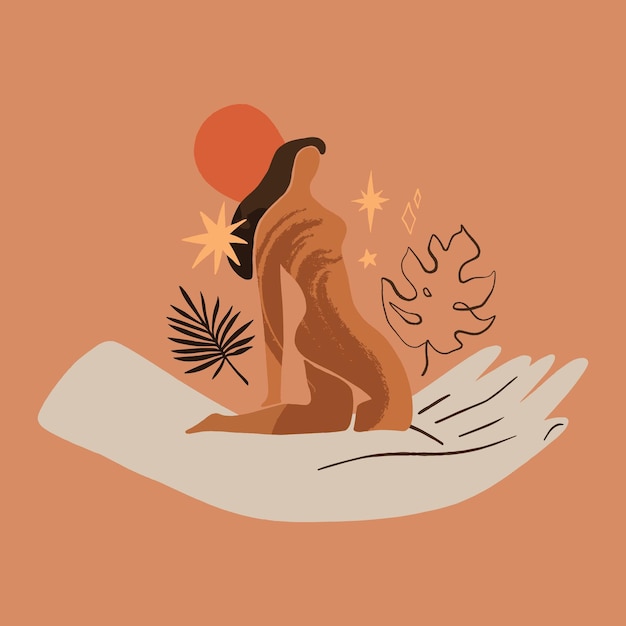 Reiki ręka energia magiczna ilustracja wektorowa Magiczna holistyczna medycyna koncepcja sztuki Wysyłanie miłości