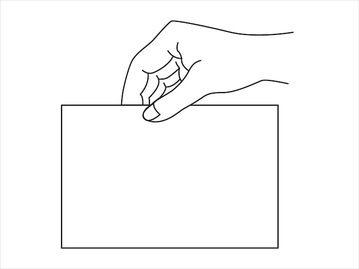 Wektor ręka trzyma pusty biały pusty dokument z miejscem na tekst. ilustracja wektorowa.