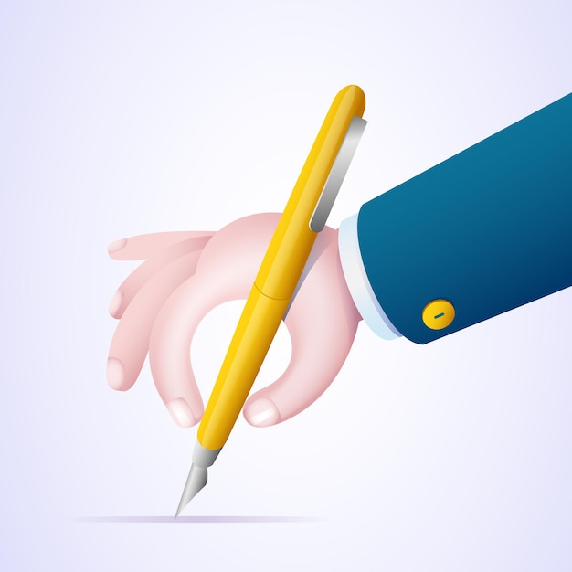 Ręka z długopisem coś pisze