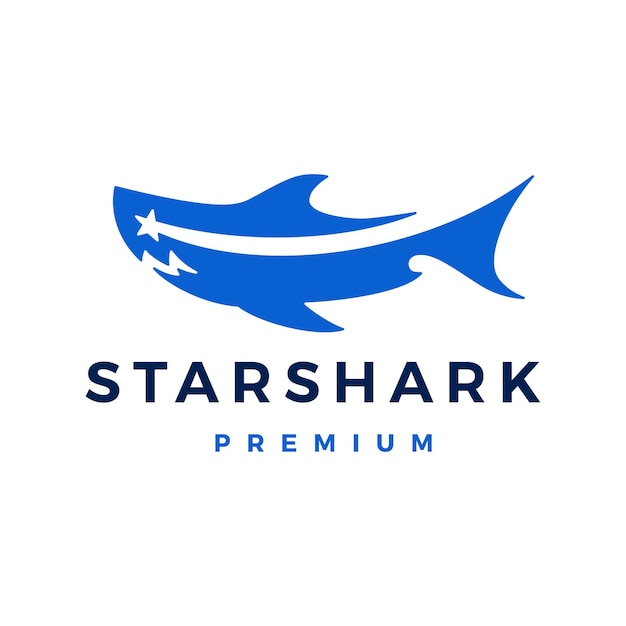 Plik wektorowy rekin gwiazda gwiazdy logo wektor ikona ilustracja