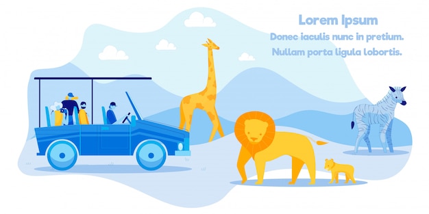 Reklama plakatowa Ekscytująca wycieczka safari