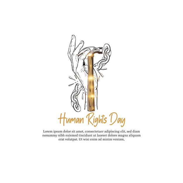 Plik wektorowy reklamy kreatywne z okazji dnia praw człowieka