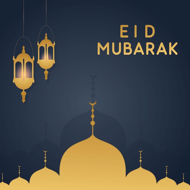 Religijne Tło Islamskie Eid Mubarak Darmowych Wektorów