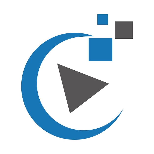 Replay Icon Vector Play Reload Web Button Playing Media Content Again Symbol logo wektorowy projekt