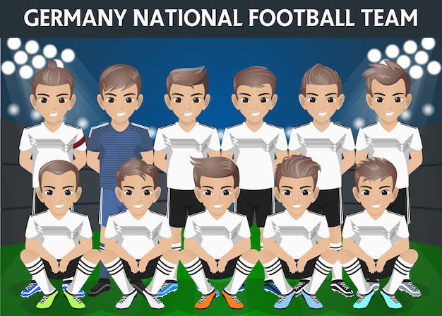 Plik wektorowy reprezentacja niemiec w piłce nożnej