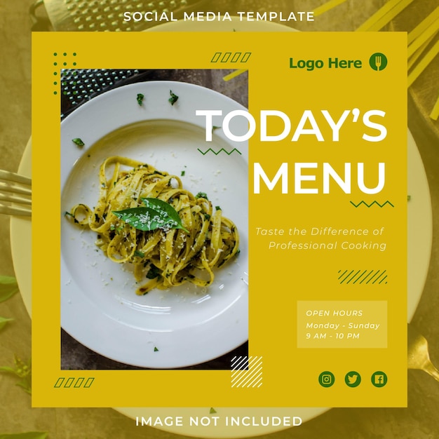 Restauracja Dzisiejszy Projekt Menu Szablon Postu Na Instagramie