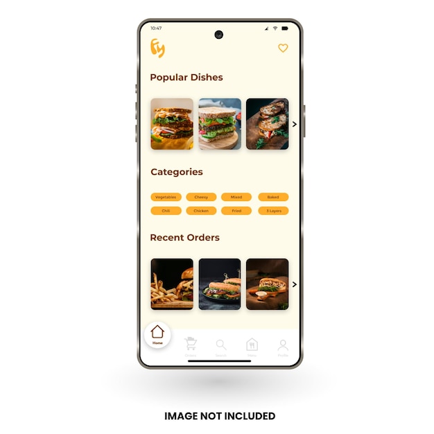 Restauracja Food App Strona główna Ui kit Design