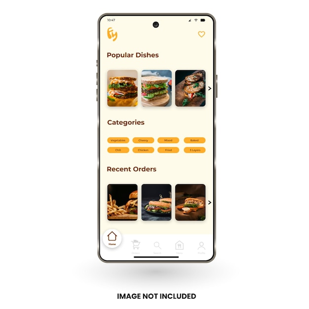 Plik wektorowy restauracja food app strona główna ui kit design