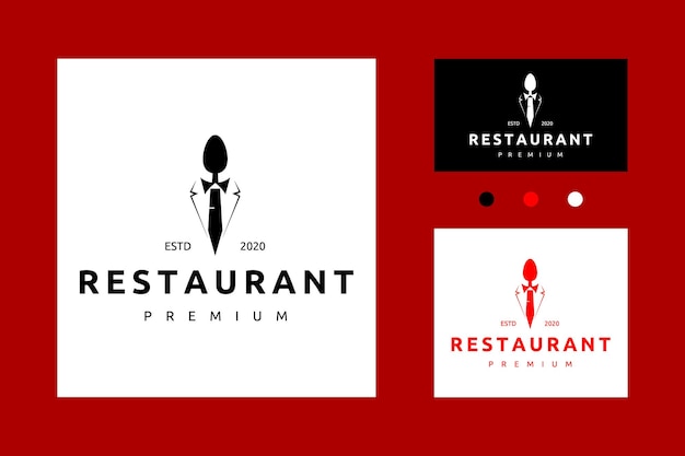 Restauracja Ikona Logo Wektor Projekt Inspiracja łyżka I Krawat Kombinacja