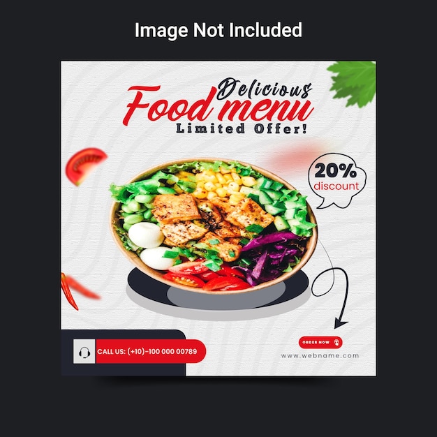 Restauracja Jedzenie W Mediach Społecznościowych Post Banner I Szablon Projektu Banera Post Na Instagram