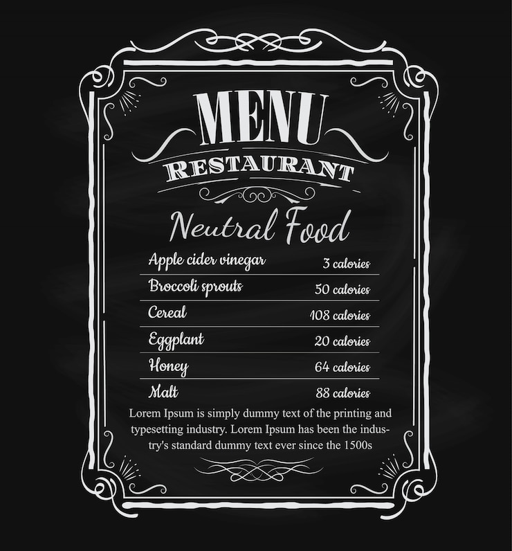 Wektor restauracja menu vintage wyciągnąć rękę tablica rama etykiety