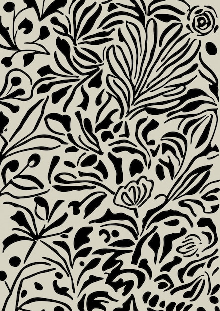 Plik wektorowy retro botaniczny kwiatowy wzór ubrania drukuj