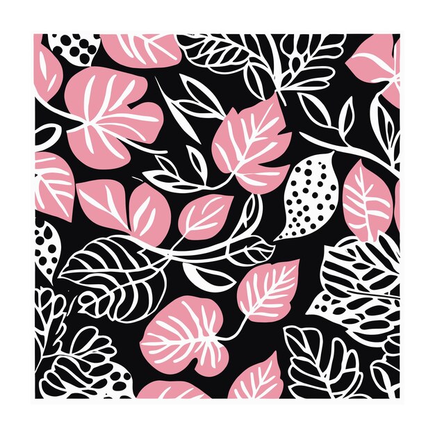 Retro botaniczny wzór