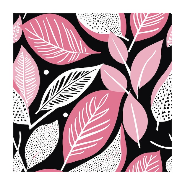 Retro botaniczny wzór