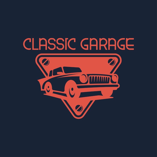 Retro Car Logo Design Concept Wektor Vintage Vehicle Logo Szablon